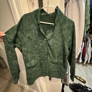 Green Button-Up Cardigan